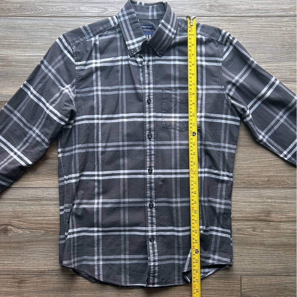 GAP | Oxford Shirt in Grey Plaid (X-Small) - Picture 4 of 6